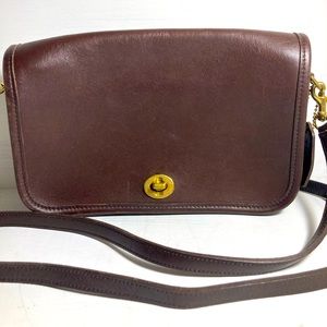 Vintage Coach 9755 Penny Pocket Brown Leather Purse